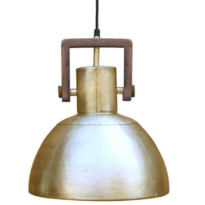 Hängelampe im Industrie-Look: Die Metall-Pendelleuchte "Ashby" von PR Home in Gold ist ein stilvoller Blickfang.