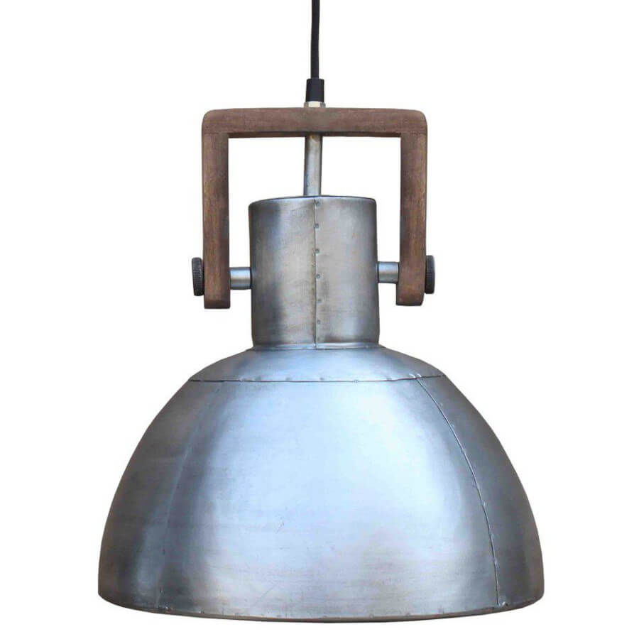 Hängelampe im Industrie-Look: Die Metall-Pendelleuchte "Ashby" von PR Home in Silber ist ein stilvoller Blickfang.