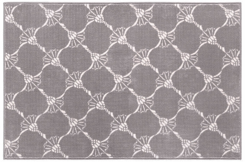 Joop! Badteppich Repetition in Kornblume Graphit, Badteppich mit modernem Design für ein stilvolles Badezimmer.