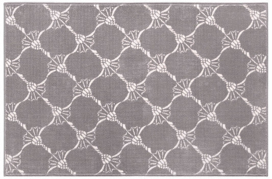 Joop! Badteppich Repetition in Kornblume Graphit, Badteppich mit modernem Design für ein stilvolles Badezimmer.