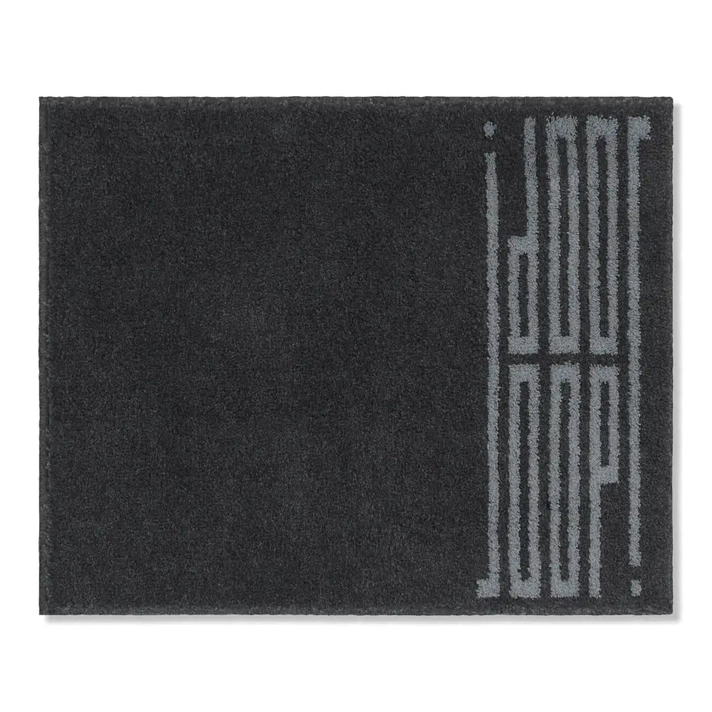 JOOP! Badvorleger BARS in Dunkelgrau mit modernem Joop Logo – WC-Vorleger, schnell trocknend
