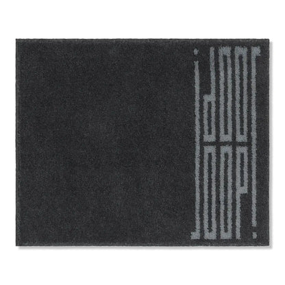 JOOP! Badvorleger BARS in Dunkelgrau mit modernem Joop Logo – WC-Vorleger, schnell trocknend