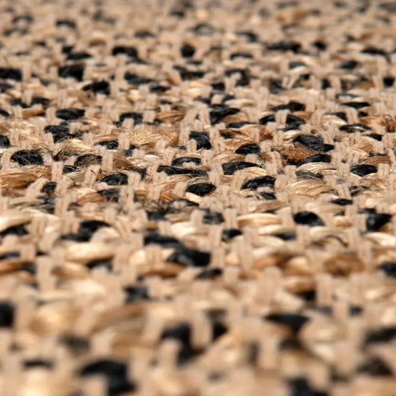 Detail Elliot Teppich Carbon – grob gewebte Jute in zweifarbigem Look