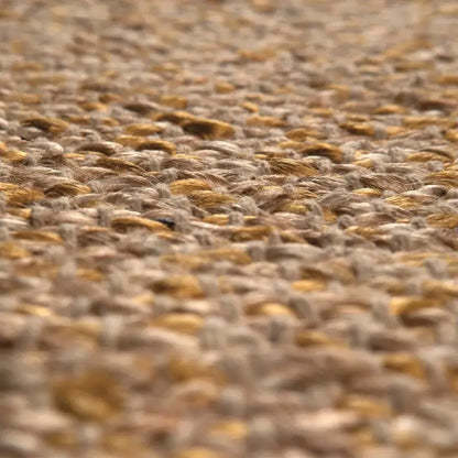 Detailaufnahme Elliot Teppich Bronze – strukturierte Jute-Webung