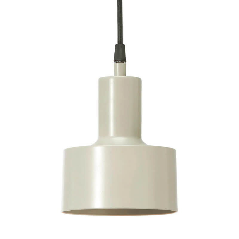 Kleine Pendelleuchte Solo aus mattem Metall in Beige, ideal für moderne Räume