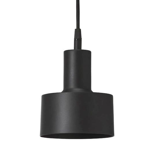Kleine Pendelleuchte Solo aus mattem Schwarz, modernes Design aus Metall