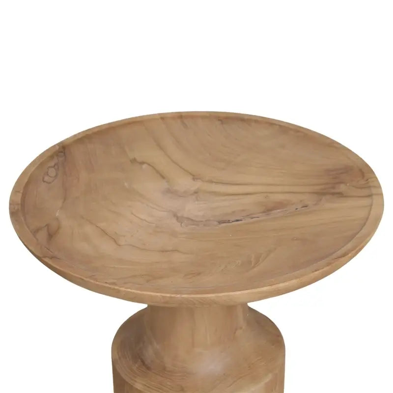 Kleiner runder Beistelltisch aus Holz im modernen Stil – Nero Serie von Dawelba