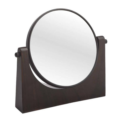 Kosmetikspiegel Tischspiegel aus dunkelbraunem Holz Ebony – moderner Spiegel von Aquanova für stilvolles Badezimmer