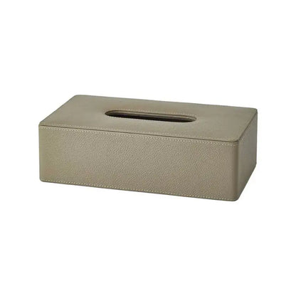 Kosmetiktücherbox aus Leder – Lotus