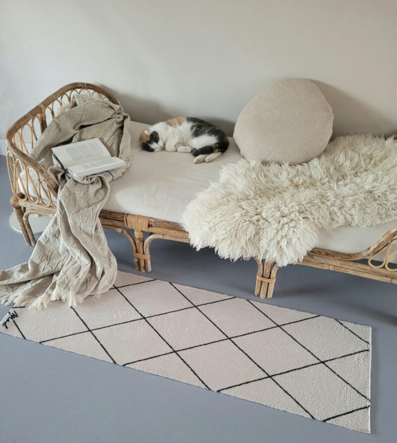 Gemusterter Küchenläufer oder Flurläufer, waschbar und rutschfest, Modell Colton von Mad About Mats.