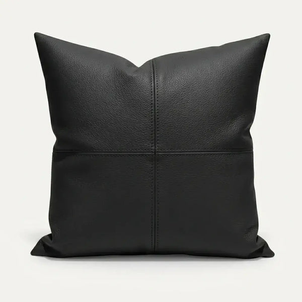Kunstleder-Kissen 40x40 cm | Amarena Kalbsleder-Optik