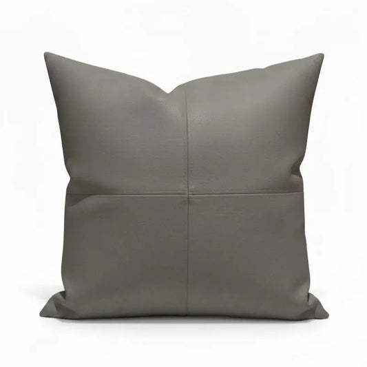 Anthrazitfarbenes Dekokissen aus Kunstleder 40x40 cm – stilvolles Bad-Lounger-Zubehör bei Dawelba