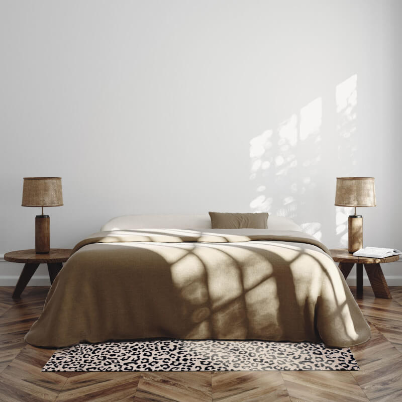 Läufer für Flur, Bad, Küche und Bett im Leoparden-Muster, 50x150 cm, modern und vielseitig