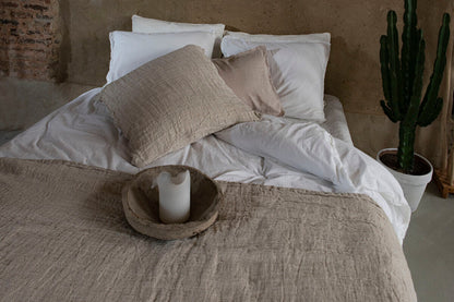 Passion for Linen Cleo Leinenplaid/Leinen-Überwurf, Natur, Tagesdecke: Stilvoller Überwurf für Ihr Bett.