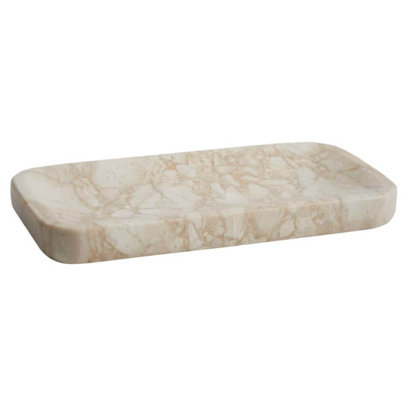 Elegante Marmor-Ablage in Gold-Beige – stilvolle Badaccessoires Blake