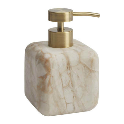 Gold-beiger Marmor Seifenspender – stilvolles Badezimmer Accessoires der Blake Serie