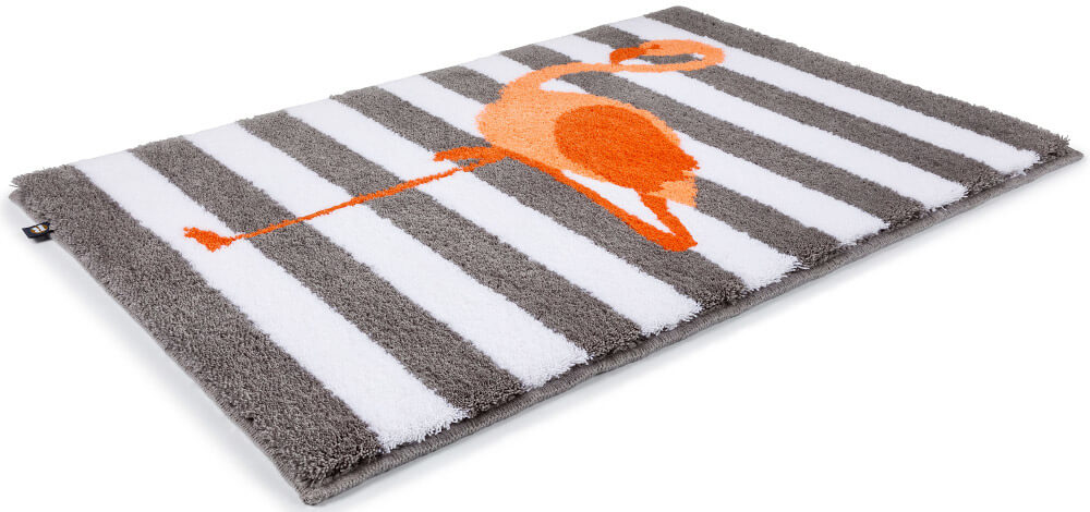 Rhomtuft Flamingo Badteppich nach Maß: Individuell gefertigter Teppich für Ihr Bad.