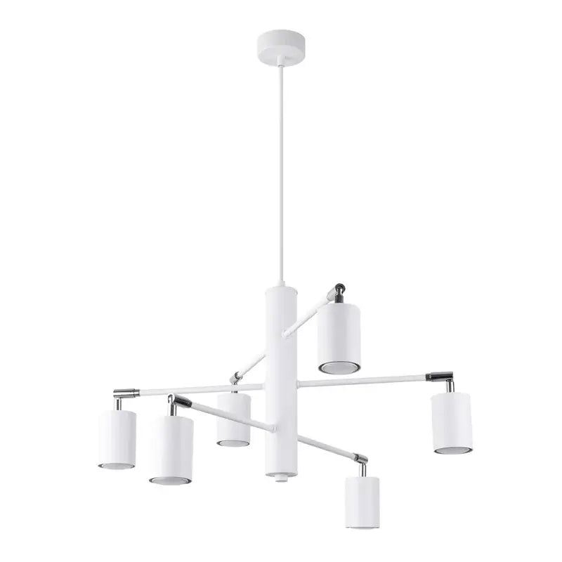Mehrflammige minimalistische Pendelleuchte in Weiß mit modernem, klaren Design