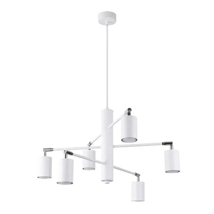 Mehrflammige minimalistische Pendelleuchte in Weiß mit modernem, klaren Design