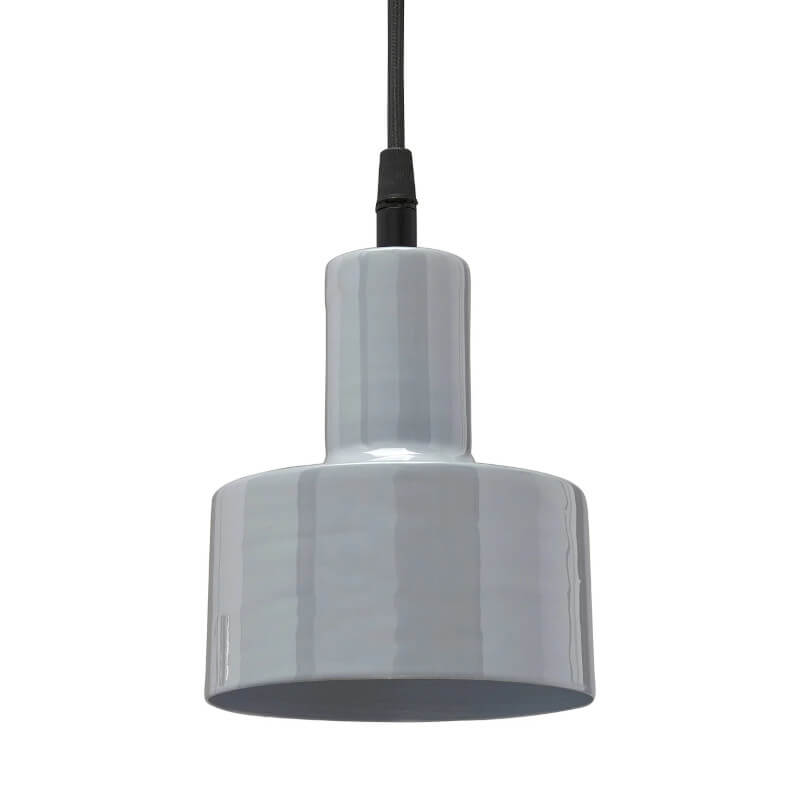 Moderne kleine Pendelleuchte, Pendellampe, Hängeleuchte in Grau-Beige, Solo