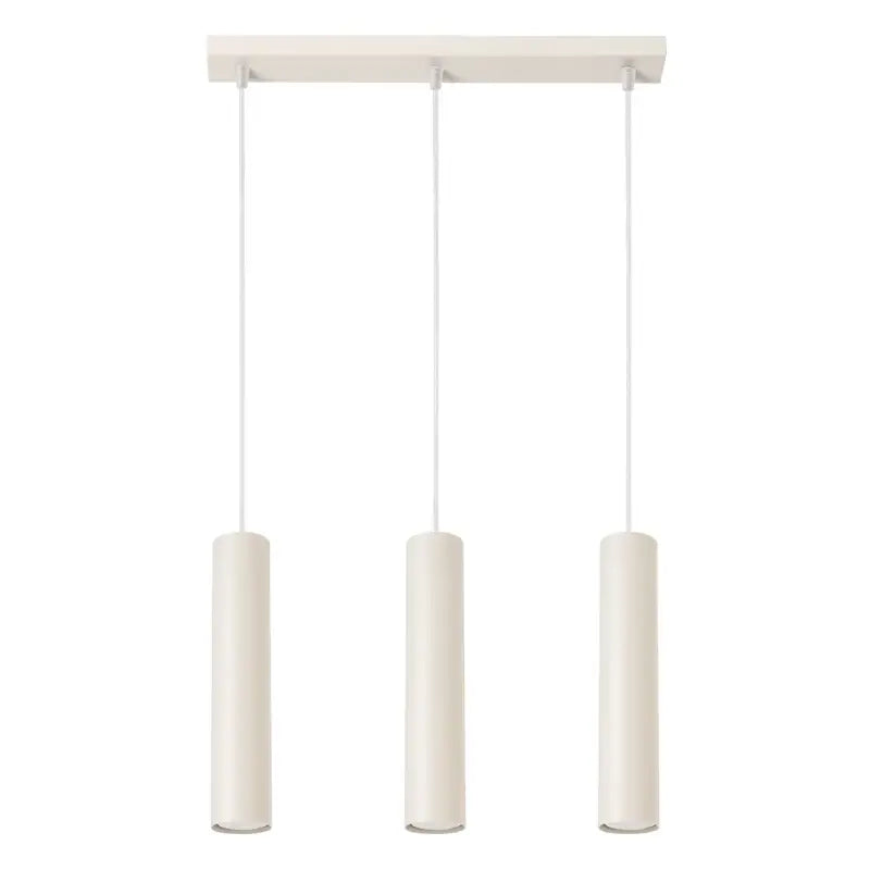 3-flammige Pendelleuchte Lagos in Beige mit eleganter, moderner Formgebung