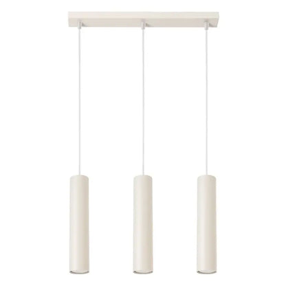 3-flammige Pendelleuchte Lagos in Beige mit eleganter, moderner Formgebung