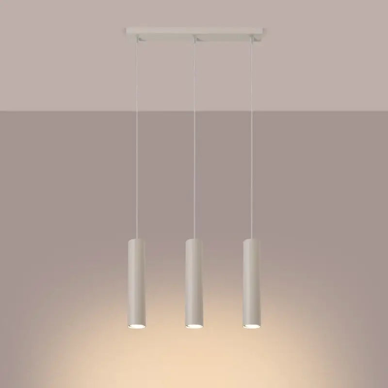 Beige Pendelleuchte Lagos 3-flammig mit sanfter Lichtwirkung und ruhigem Farbton