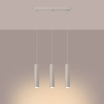 Beige Pendelleuchte Lagos 3-flammig mit sanfter Lichtwirkung und ruhigem Farbton