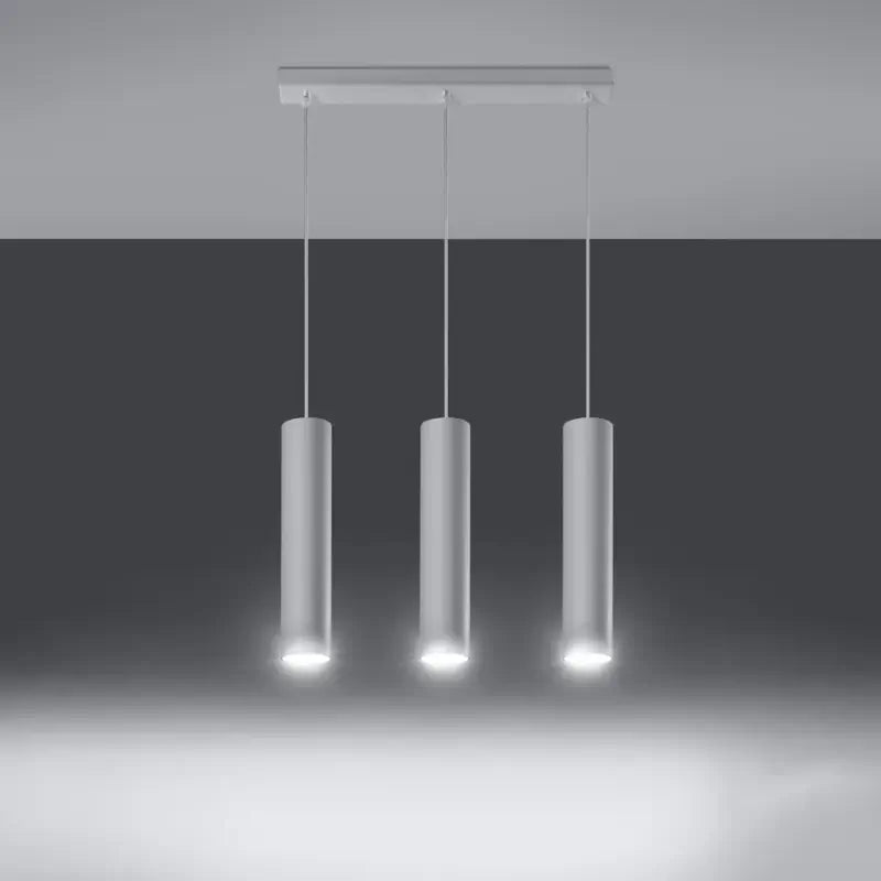 Weiße Pendelleuchte Lagos 3-flammig mit warmem Licht für Küche oder Essbereich