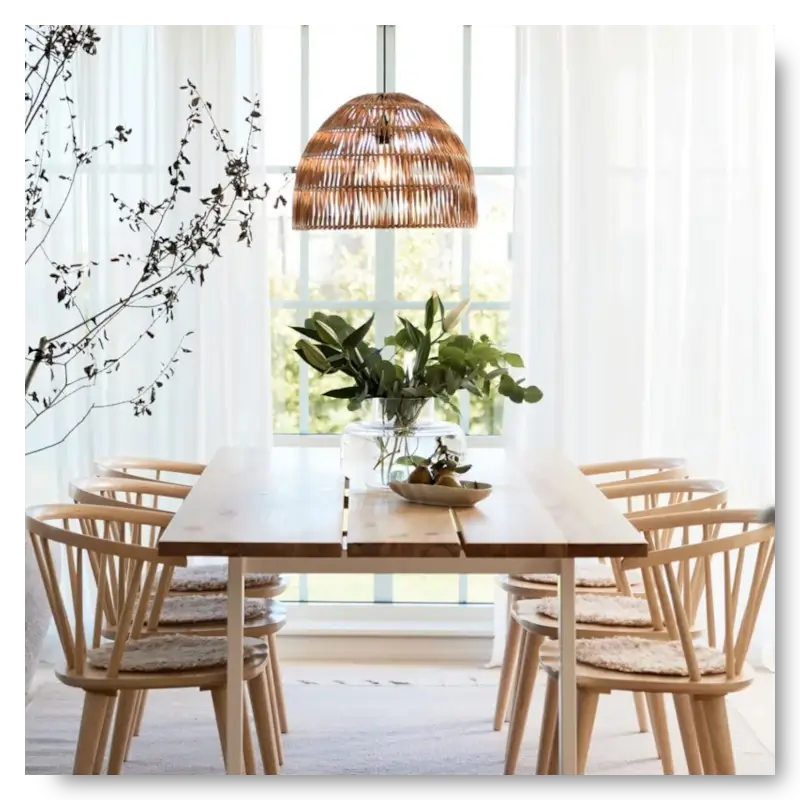 Moderne Pendelleuchten aus Naturmaterialien für verschiedene Wohnbereiche
