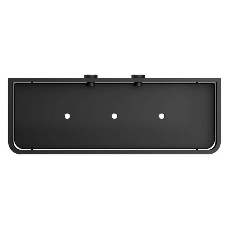 Schwarze Duschablage, Duschkorb von Giese, rostfrei mit herausnehmbarem Boden
