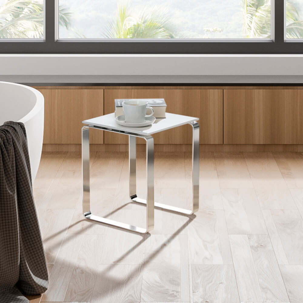 Giese Badhocker/Badezimmerhocker, Weiß, modern: Stilvoller Hocker für Ihr Bad.