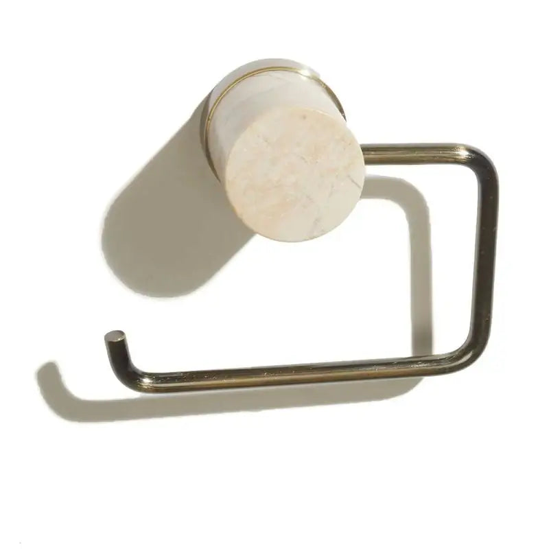 Papierrollenhalter aus Naturstein und Metall Blake
