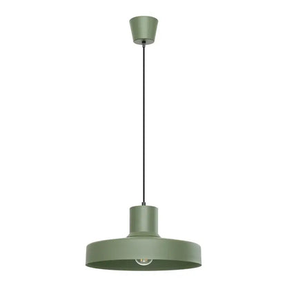 Olivgrüne Pendelleuchte Bilo im Retro-Design mit E27-Fassung – stilvolle Hängelampe für Küche, Esszimmer oder Wohnzimmer