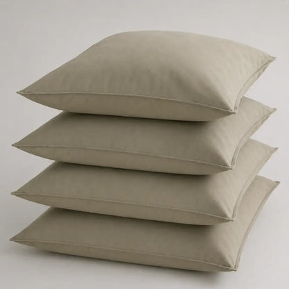 Perkal Bettwäsche Cosmo in Khaki von Evelyn Kahle – edles und hochwertiges Bettzeug aus Baumwolle für ein stilvolles Schlafzimmer.