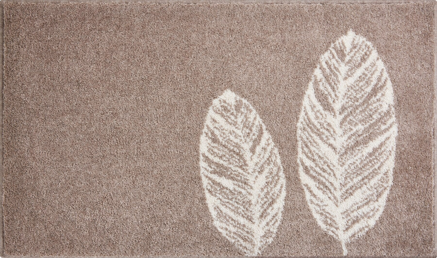 Grund Duetto Badteppich/Badezimmermatte mit Motiv, Taupe: Pflegeleichter Teppich für Ihr Badezimmer.