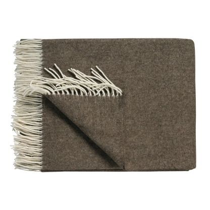 Plaid Merinowolle & Kaschmir mit Fransen Serina Home