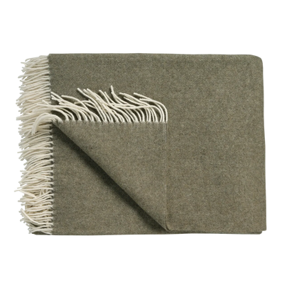 Plaid Merinowolle & Kaschmir mit Fransen Serina Home