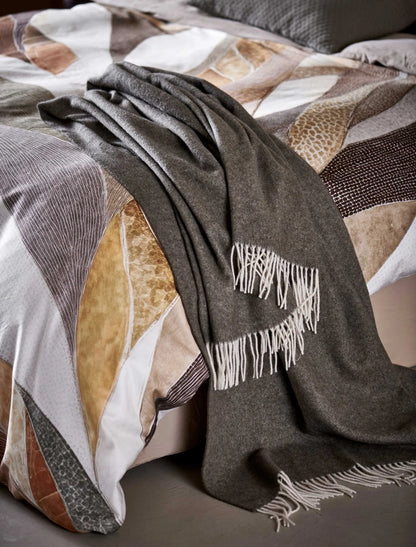 Plaid Merinowolle & Kaschmir mit Fransen Serina Home