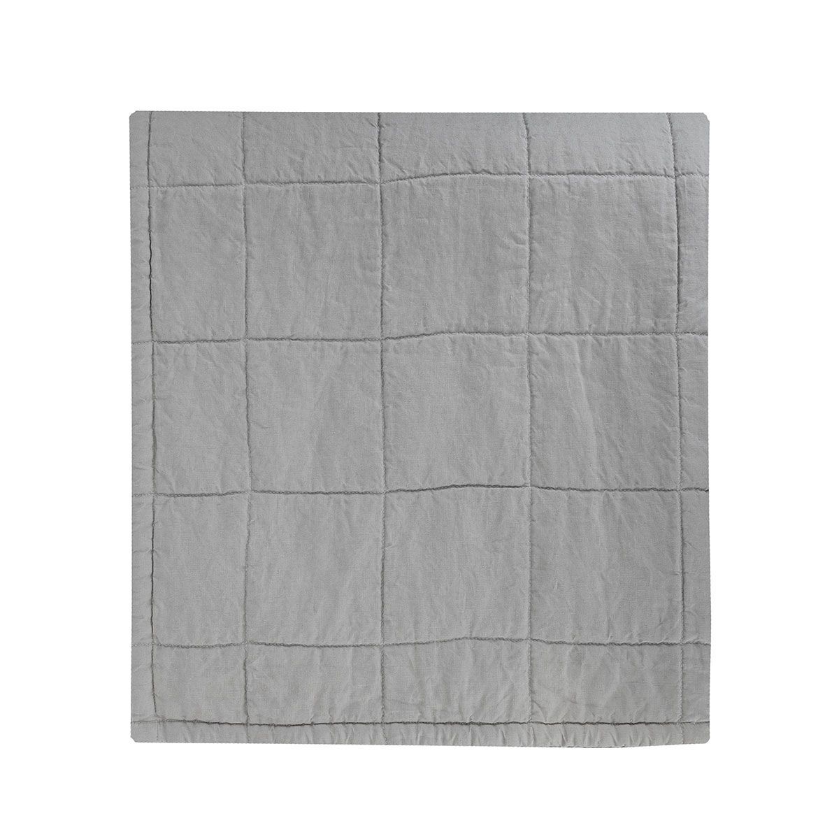 Plaid und Tagesdecke Nice in Stone Grau mit Blockmuster – weiche und stilvolle Wohndecke für ein gemütliches Zuhause.