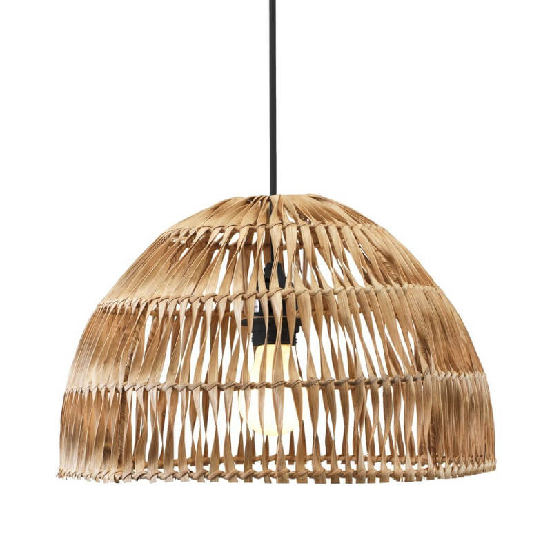 Hängelampe "Lace": Die gedrehte Rattan-Hängelampe (37cm) ist eine ausgefallene Leuchte.