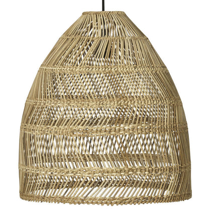 Rattan-Hängelampe im Boho-Stil: Die große Pendelleuchte "Maja" von PR Home ist ein stilvoller Blickfang.