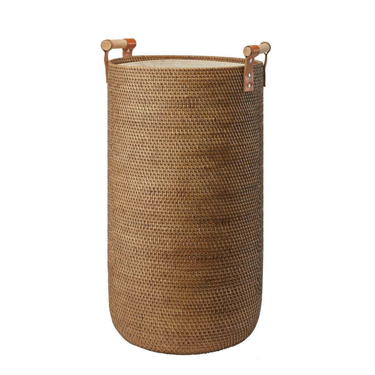 Aquanova Cino Wäschetonne aus Rattan in Ginger Beige: Natürliche Wäscheaufbewahrung für Ihr Bad.
