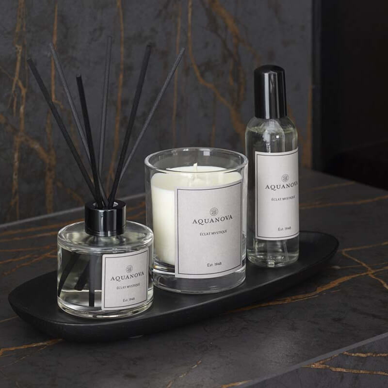 Raumduft-Set Paris von Aquanova – Diffusor, Spray und Duftkerze im eleganten Design
