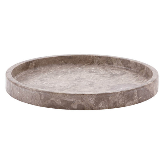 Runde Marmor-Ablage Aquanova Conor: Elegantes Tablett für Badezimmer-Accessoires.