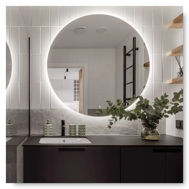 Runder Badspiegel mit Licht – modernes Design für stilvolle Badezimmer