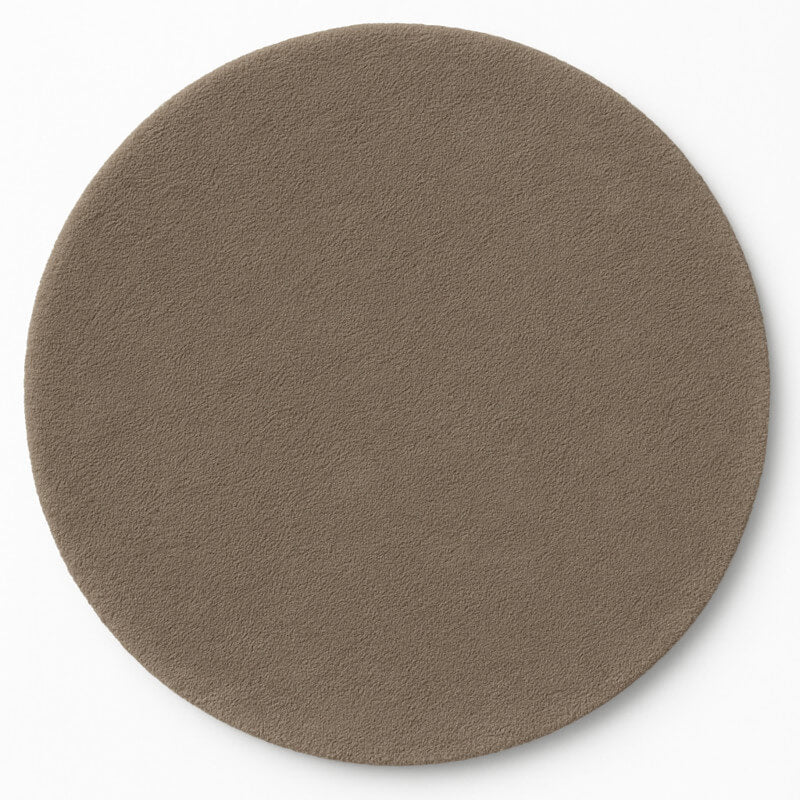 Weicher runder Badteppich in taupe
