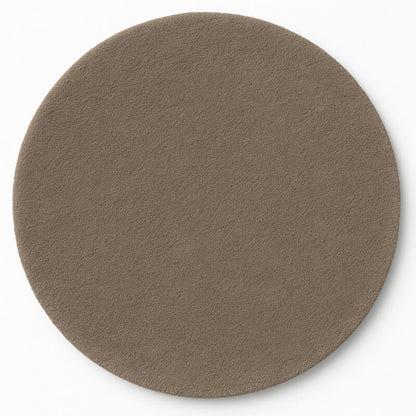 Weicher runder Badteppich in taupe