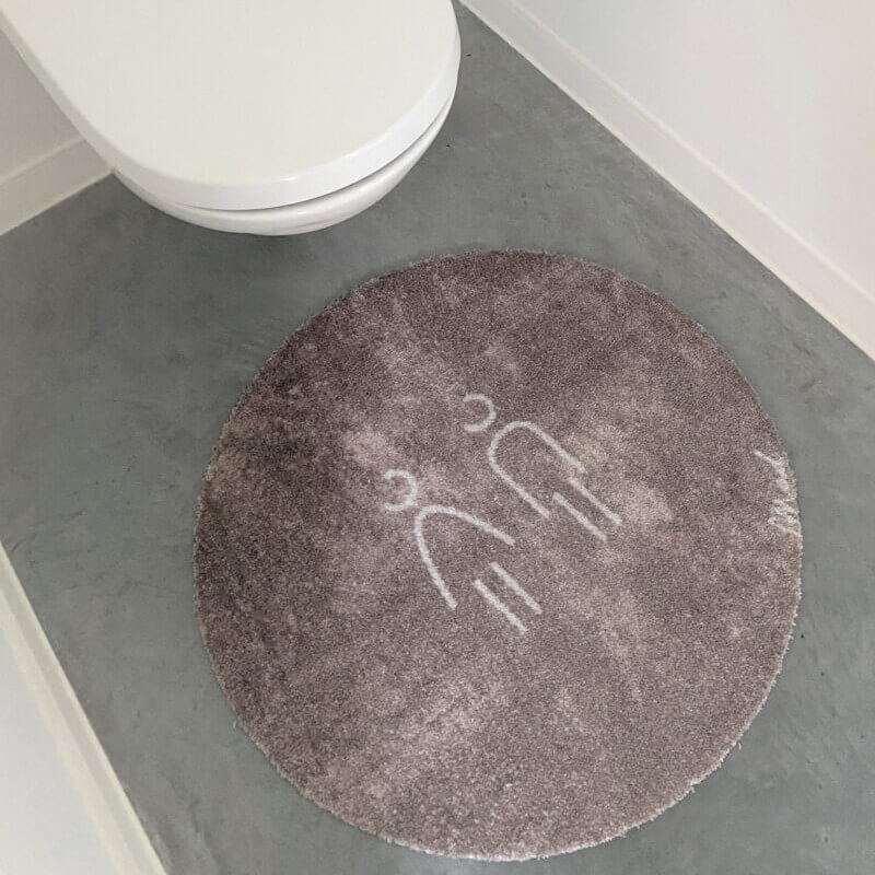 Runder Badezimmervorleger, Badteppich für Gäste-WC, Modell Norman von Mad About Mats.