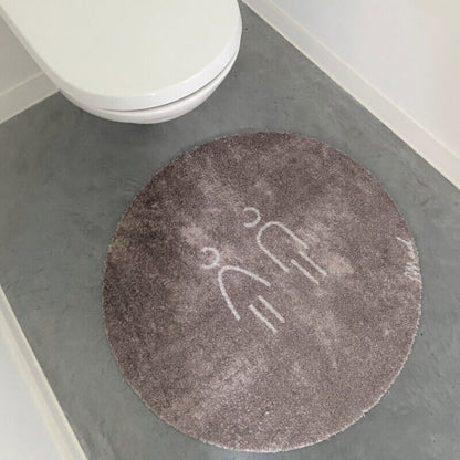 Runder Badezimmervorleger, Badteppich für Gäste-WC, Modell Norman von Mad About Mats.
